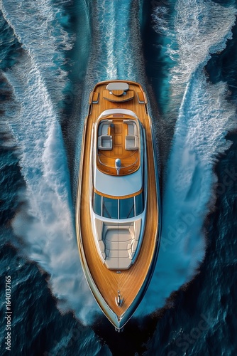 Luxury Yacht Cruising Through Azure Waters Under Bright Sunny Skies