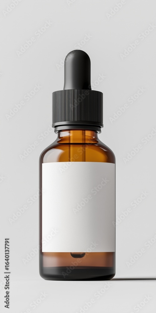 Fototapeta premium Blank Label Dropper Bottle for Cosmetics or Oils