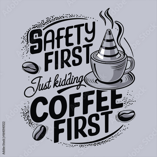 A trendy and artistic vector design for a white t-shirt featuring a clever and humorous statement