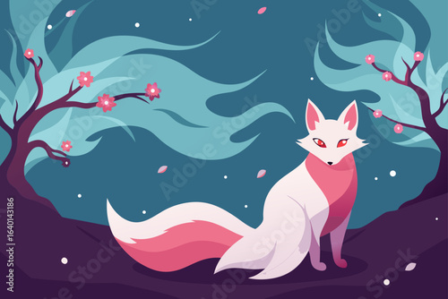 Vector illustration of a cute black cat on the moon at night with stars, a perfect design for animal lovers