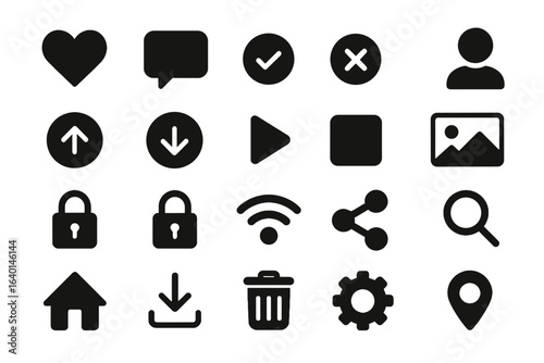 Vector iconic marks numbers icon no labels ncaptions cyrillic simplicity any simple