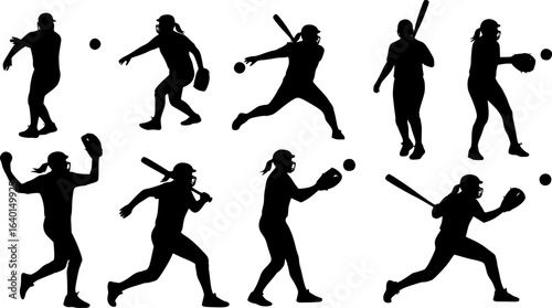 softball silhouettes