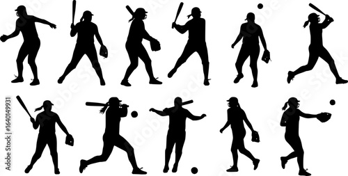 softball silhouettes