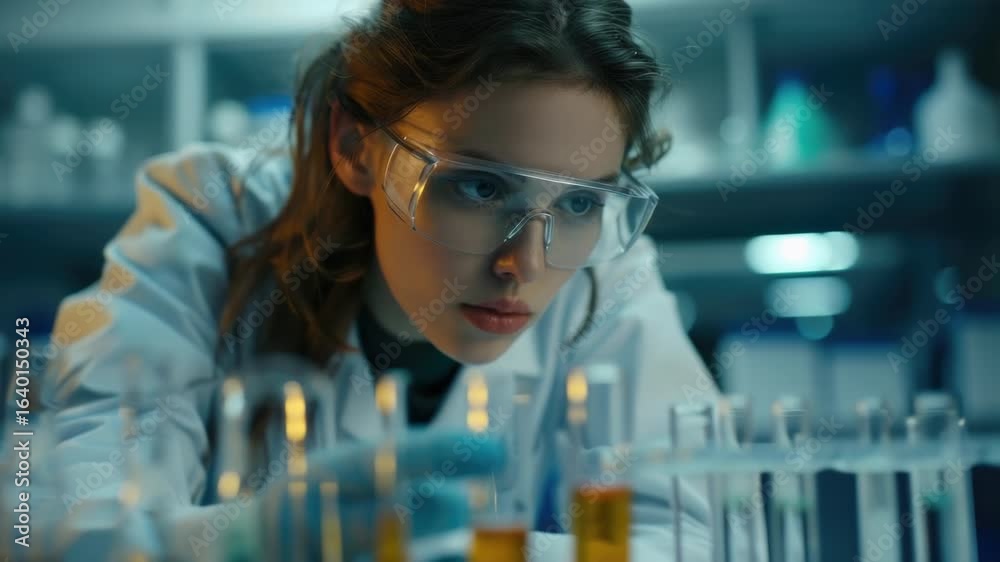 Scientist analyzing chemical samples Scientist analyzing chemical samples