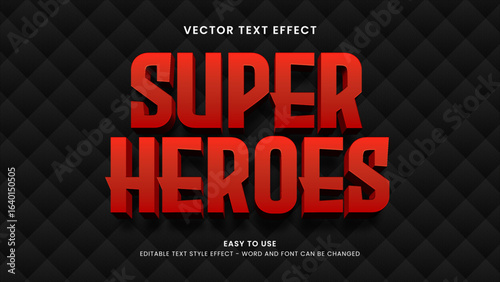 super heroes editable text effect