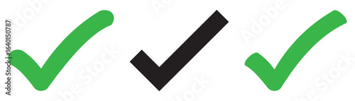 Green checkmark icon vector