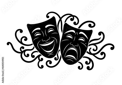 Embrace the Spectrum of Human Emotion with These Iconic Theater Masks Representing Joy and Sorrow A Symbol of Dramatic Arts and Performance