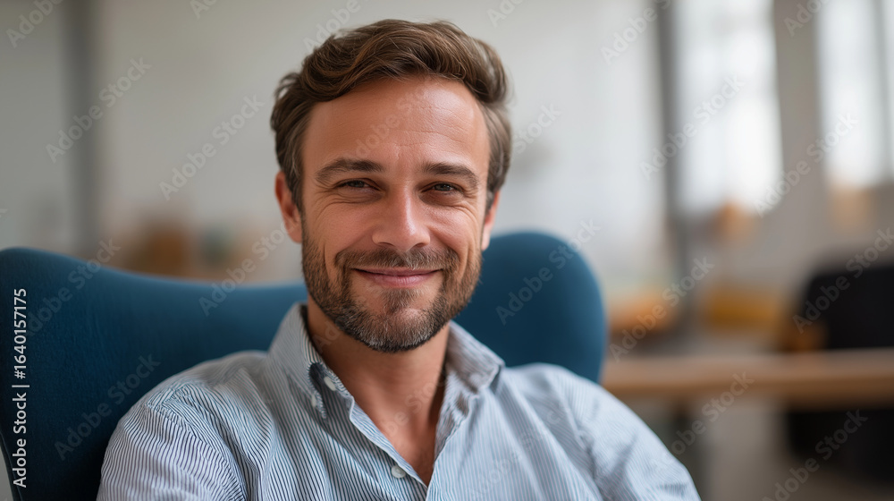 Obraz premium Happy Businessman in Creative Agency Office