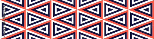 Contrast seamless pattern with ordered triangles for fabric, textile, surface, corporate identity, interior or sport design. Abstract geometric background. Vector illustration. 