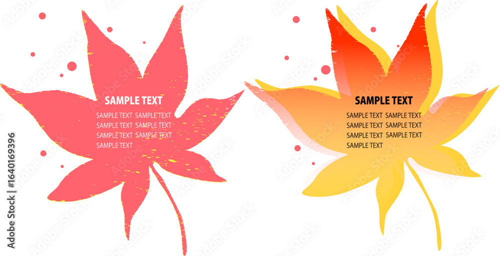 Obraz premium 秋の枯葉のあしらい、フレームセット