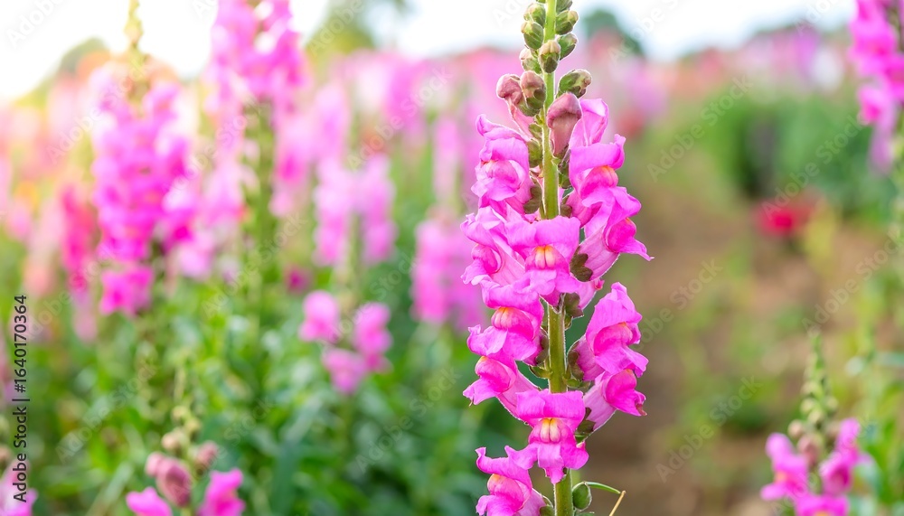 Fototapeta premium Pink flowers garden background