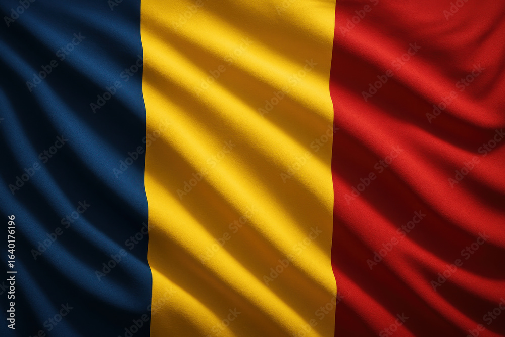 Naklejka premium National Flag of Chad - Photo