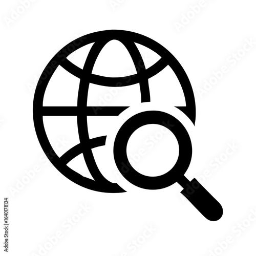 Global search engine optimization seo internet worldwide web research icon vector illustration