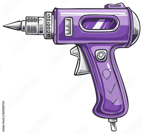 Purple Soldering Iron Gun with Metal Tip Design for Precision Crafting and Electronics Repair