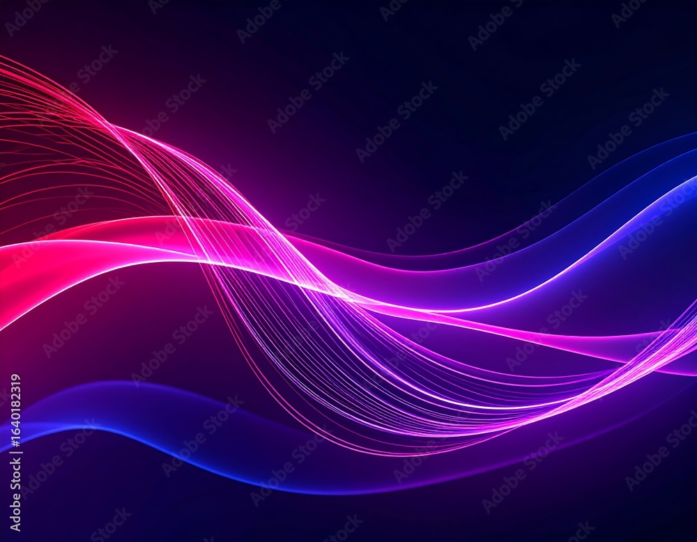 Naklejka premium Abstract glowing waves in vibrant colors (2)