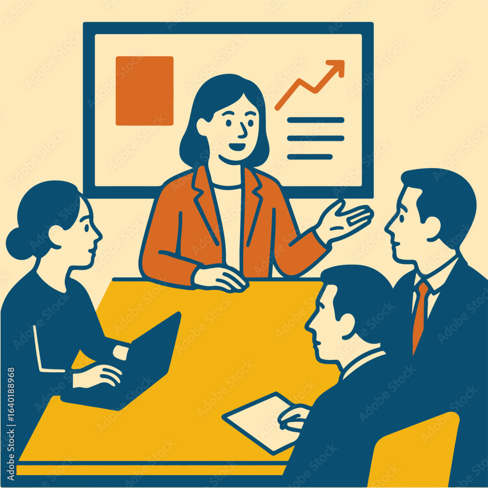 Illustration office meeting vector minimalism Vector illustration minimalism Illustration office meeting vector minimalism Vector illustration minimalism