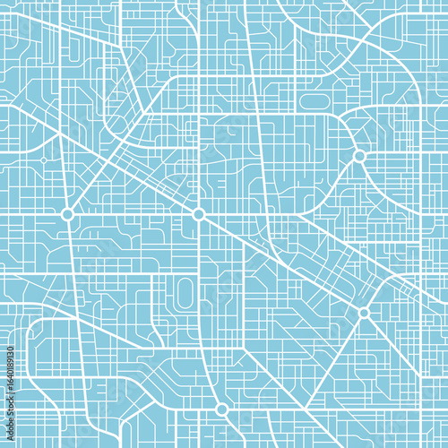 City map pattern with streets and roads of town plan, vector seamless background. City map pattern with abstract lines of urban streets, cartography plan with town crossroads on roadmap background