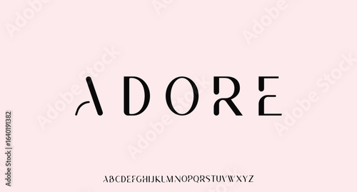 Adore Elegant luxury alphabet letters Font. Minimal modern urban fonts for logo, brand etc. Typography vector illustration
