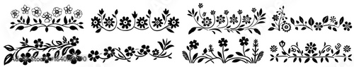 simple floral border vector pack