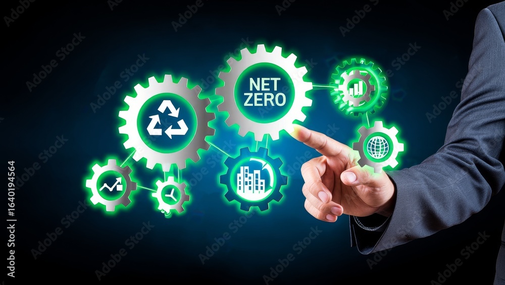 Net zero emissions concept for sustainable development and environmental protection Net zero emissions concept for sustainable development and environmental protection