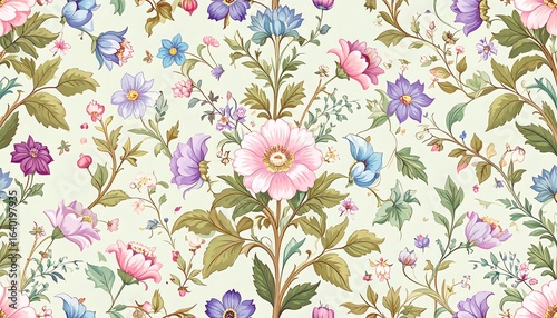 Wallpaper Mural Ornate floral pattern design Torontodigital.ca