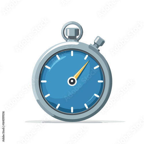 Stopwatch with blue face and silver casing used for timing activities in sports or personal challenges