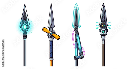 Futuristic Spears Collection: Fantasy Weaponry in Sleek, Modern Designs