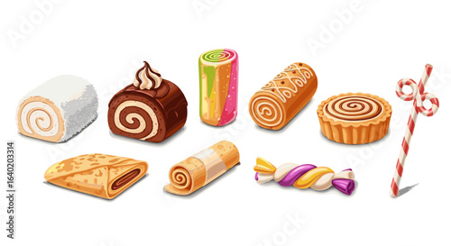 Assortment of Delicious Sweets and Candies, an inviting confectionery treat