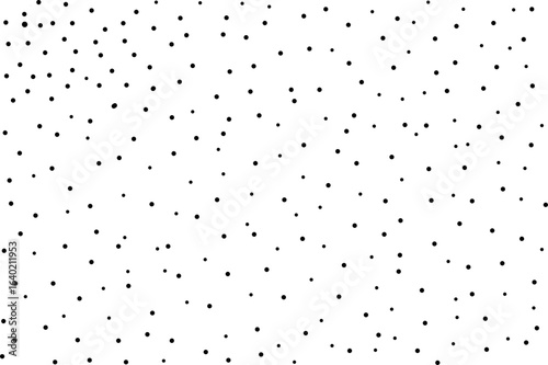 Black polka dot use for textile and design elements. Seamless polka dot pattern. Random black dots background. Transparent png Background,