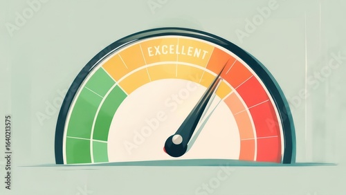 Gauge showing high rating