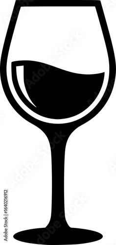 Simple vector icon wine glass