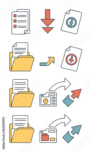 Digital file management icons