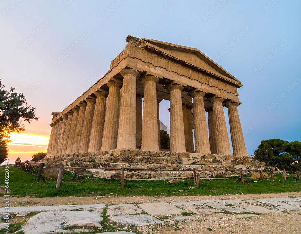 Obraz premium Ancient temple at sunset (2)