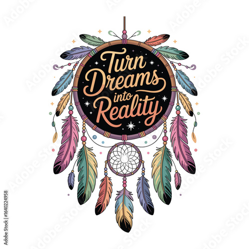 Turn dreams into reality T shirt design.