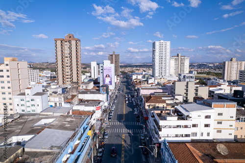 Aerial view of the city of Pouso Alegre, Minas Gerais.