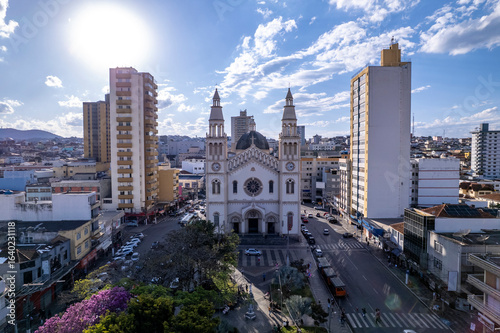 Aerial view of the city of Pouso Alegre, Minas Gerais.