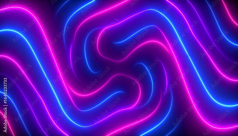 Obraz premium Abstract neon lines pattern background