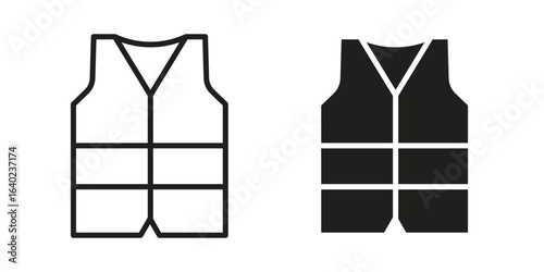 Vest jacket icon elements. doodle graphics icons.