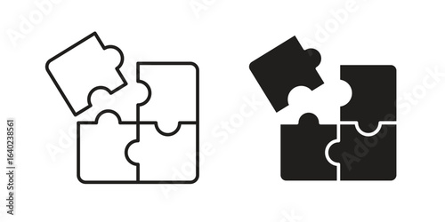 Puzzle icon elements. doodle graphics icons.