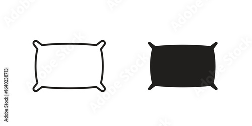 Pillow icon elements. doodle graphics icons.