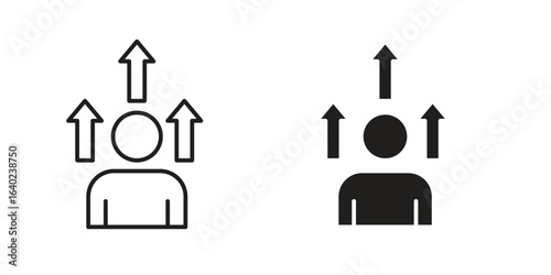 Personal development icon elements. doodle graphics icons.