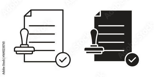 Permit icon elements. doodle graphics icons.