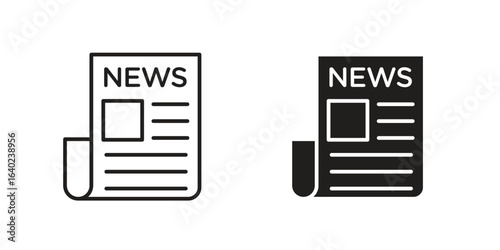 News icon elements. doodle graphics icons.