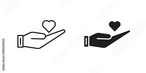 Love icon elements. doodle graphics icons.