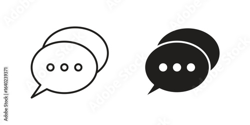 Live chat icon elements. doodle graphics icons.