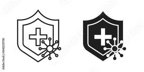 Immunity icon elements. doodle graphics icons.