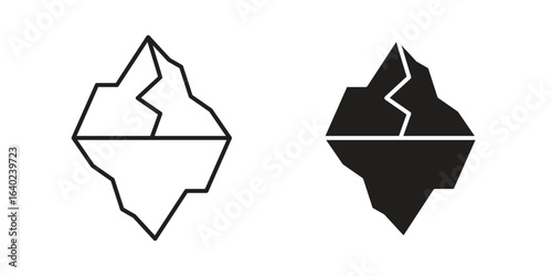 Iceberg icon elements. doodle graphics icons.