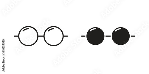 Glasses icon elements. doodle graphics icons.