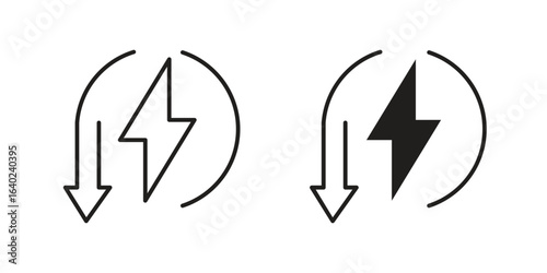 Energy reduction icon elements. doodle graphics icons.