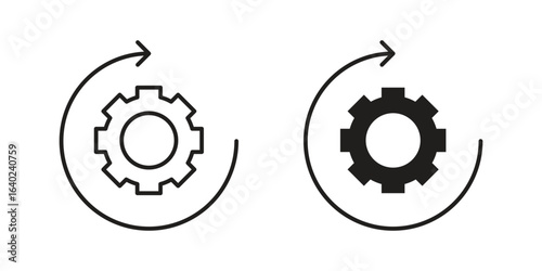 Continuous changes icon elements. doodle graphics icons.